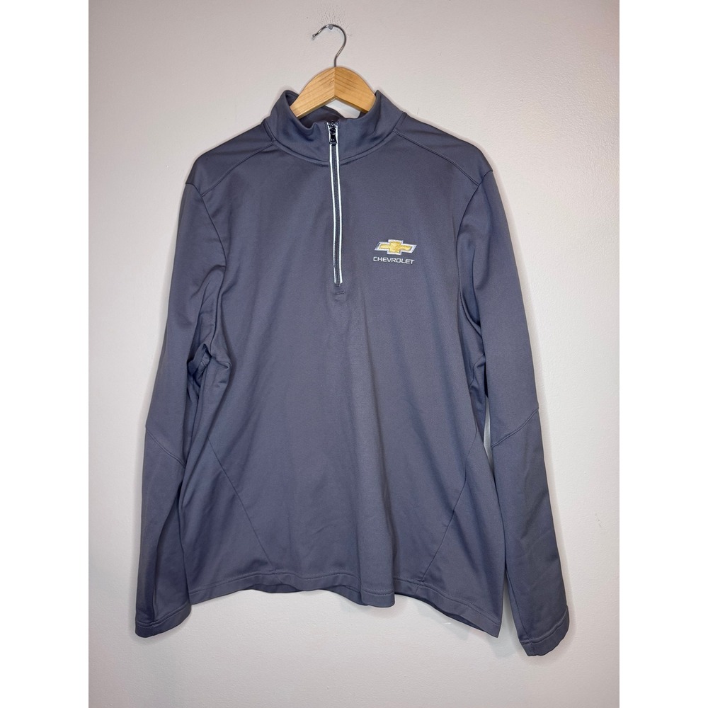 Under Armour ColdGear Chevrolet Quarter Zip Pullover Gray LG